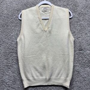Vintage Lord Jeff Sweater Vest Men Size Med 100% Virgin Australian Lambswool USA